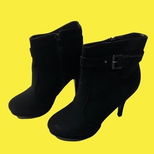 Top Moda Black Heel Booties